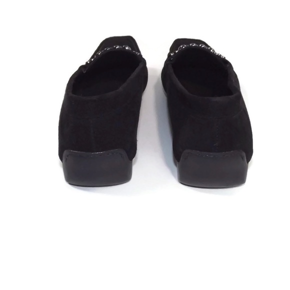 STUART WEITZMAN  Black Plush Suede Loafers  8.5 N - Picture 4 of 8